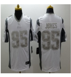 New New England Patriots #95 Chandler Jones White Mens Stitched NFL Limited Platinum Jersey