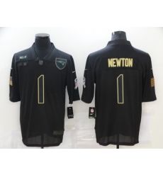 Nike New England Patriots 1 Cam Newton Black 2020 Salute To Service Limited Jersey
