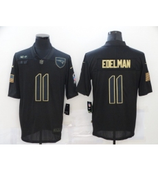Nike New England Patriots 11 Julian Edelman Black 2020 Salute To Service Limited Jersey