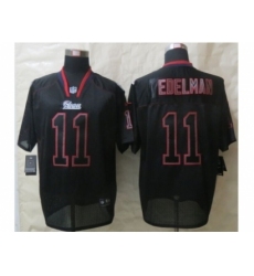 Nike New England Patriots 11 Julian Edelman Black Elite Lights Out NFL Jersey
