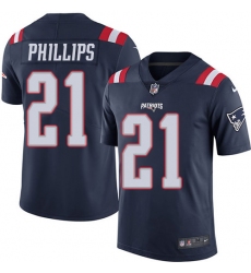 Nike New England Patriots 21 Adrian Phillips Navy Blue Men Stitched NFL Limited Rush Jersey