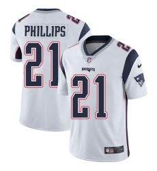 Nike New England Patriots 21 Adrian Phillips White Men Stitched NFL Vapor Untouchable Limited Jersey