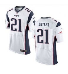 Nike New England Patriots #21 Malcolm Butler White Men 27s Stitched NFL New Elite Jersey