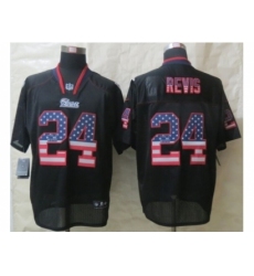 Nike New England Patriots 24 Darrelle Revis Black Elite USA Flag Fashion NFL Jersey