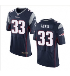 Nike New England Patriots #33 Dion Lewis Navy Blue Team Color Men 27s Stitched NFL New Elite Jersey