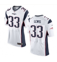 Nike New England Patriots #33 Dion Lewis White Men 27s Stitched NFL New Elite Jersey