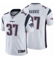 Nike New England Patriots 37 Damien Harris White 100th Season Vapor Untouchable Limited Jersey