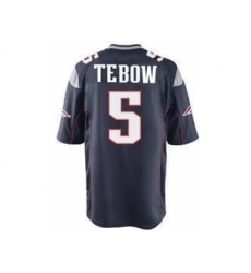 Nike New England Patriots 5 Tim Tebow Blue Game NFL Jersey