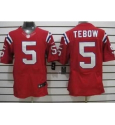 Nike New England Patriots 5 Tim Tebow Red Elite NFL Jersey