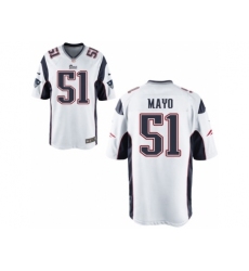 Nike New England Patriots 51 Jerod Mayo White Game NFL Jersey