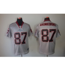 Nike New England Patriots 87 Rob Gronkowski Grey Elite Lights Out NFL Jersey