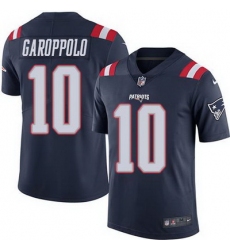Nike Patriots #10 Jimmy Garoppolo Navy Blue Mens Stitched NFL Limited Rush Jersey