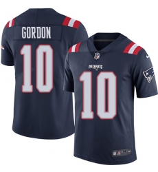 Nike Patriots #10 Josh Gordon Navy Blue Men Stitched NFL Limited Rush Jersey