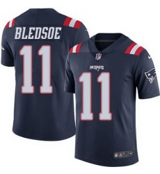 Nike Patriots #11 Drew Bledsoe Navy Blue Mens Stitched NFL Limited Rush Jersey