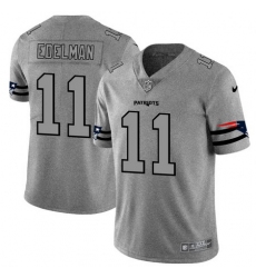 Nike Patriots 11 Julian Edelman 2019 Gray Gridiron Gray Vapor Untouchable Limited Jersey
