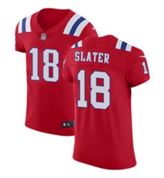 Nike Patriots #18 Matt Slater Red Alternate Mens Stitched NFL Vapor Untouchable Elite Jersey