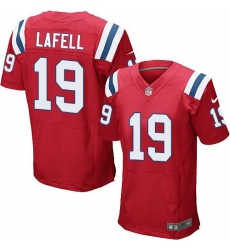 Nike Patriots #19 Brandon LaFell Red Alternate Mens Stitched NFL Elite Jersey