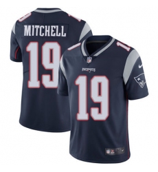 Nike Patriots #19 Malcolm Mitchell Navy Blue Team Color Mens Stitched NFL Vapor Untouchable Limited Jersey