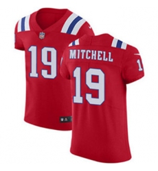 Nike Patriots #19 Malcolm Mitchell Red Alternate Mens Stitched NFL Vapor Untouchable Elite Jersey