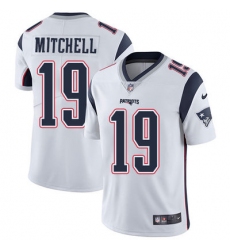 Nike Patriots #19 Malcolm Mitchell White Mens Stitched NFL Vapor Untouchable Limited Jersey