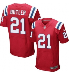 Nike Patriots #21 Malcolm Butler Red Alternate Mens Stitched NFL Elite Jersey