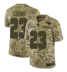 Nike Patriots #23 Patrick Chung Camo Mens Stitched NFL Limited 2018 Salute To Service Jersey