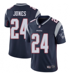 Nike Patriots #24 Cyrus Jones Navy Blue Team Color Mens Stitched NFL Vapor Untouchable Limited Jersey