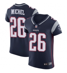 Nike Patriots #26 Sony Michel Navy Blue Team Color Mens Stitched NFL Vapor Untouchable Elite Jersey