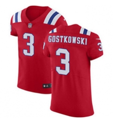 Nike Patriots #3 Stephen Gostkowski Red Alternate Mens Stitched NFL Vapor Untouchable Elite Jersey