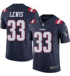 Nike Patriots #33 Dion Lewis Navy Blue Mens Stitched NFL Limited Rush Jersey
