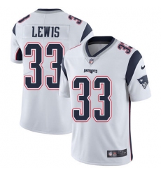 Nike Patriots #33 Dion Lewis White Mens Stitched NFL Vapor Untouchable Limited Jersey