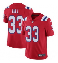 Nike Patriots #33 Jeremy Hill Red Alternate Mens Stitched NFL Vapor Untouchable Limited Jersey