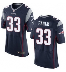 Nike Patriots #33 Kevin Faulk Navy Blue Team Color Mens Stitched NFL New Elite Jersey