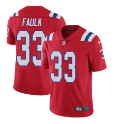 Nike Patriots #33 Kevin Faulk Red Alternate Mens Stitched NFL Vapor Untouchable Limited Jersey