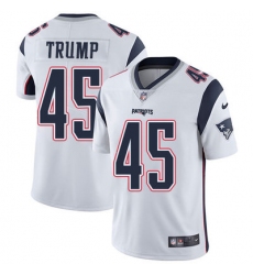 Nike Patriots #45 Donald Trump White Mens Stitched NFL Vapor Untouchable Limited Jersey