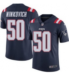 Nike Patriots #50 Rob Ninkovich Navy Blue Mens Stitched NFL Limited Rush Jersey