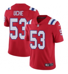 Nike Patriots 53 Josh Uche Red Alternate Men Stitched NFL Vapor Untouchable Limited Jersey