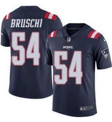 Nike Patriots #54 Tedy Bruschi Navy Blue Mens Stitched NFL Limited Rush Jersey