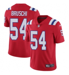 Nike Patriots #54 Tedy Bruschi Red Alternate Mens Stitched NFL Vapor Untouchable Limited Jersey