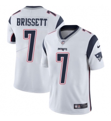 Nike Patriots #7 Jacoby Brissett White Mens Stitched NFL Vapor Untouchable Limited Jersey