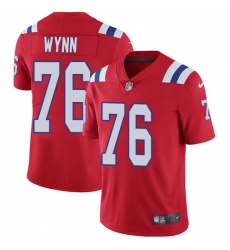 Nike Patriots #76 Isaiah Wynn Red Alternate Mens Stitched NFL Vapor Untouchable Limited Jersey
