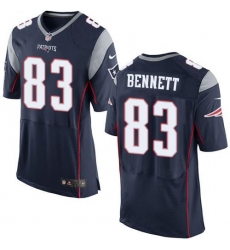 Nike Patriots #83 Martellus Bennett Navy Blue Team Color Mens Stitched NFL Elite Jersey