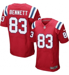 Nike Patriots #83 Martellus Bennett Red Alternate Mens Stitched NFL Elite Jersey