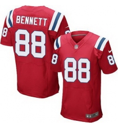 Nike Patriots #88 Martellus Bennett Red Alternate Men Stitched NFL Elite Jersey