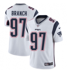Nike Patriots #97 Alan Branch White Mens Stitched NFL Vapor Untouchable Limited Jersey