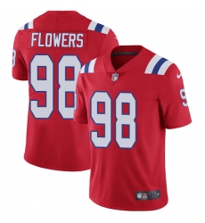 Nike Patriots #98 Trey Flowers Red Alternate Mens Stitched NFL Vapor Untouchable Limited Jersey