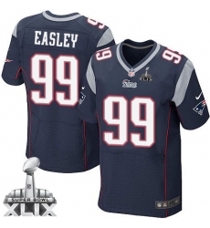 Nike Patriots #99 Dominique Easley Navy Blue Team Color Super Bowl XLIX Mens Stitched NFL Elite Jersey