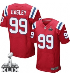 Nike Patriots #99 Dominique Easley Red Alternate Super Bowl XLIX Mens Stitched NFL Elite Jersey