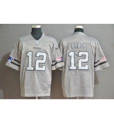 Patriots 12 Tom Brady 2019 Gray Gridiron Gray Vapor Untouchable Limited Jersey