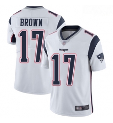 Patriots 17 Antonio Brown White Men Stitched Football Vapor Untouchable Limited Jersey